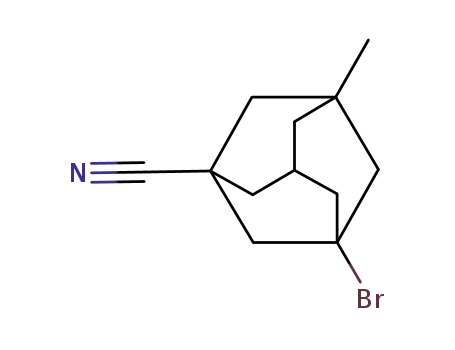 Molecular Structure of 25187-58-0 (3-bromo-5-methyltricyclo[3.3.1.1~3,7~]decane-1-carbonitrile)