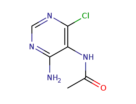 Molecular Structure of 3137-57-3 (N-(4-amino-6-chloropyrimidin-5-yl)acetamide)