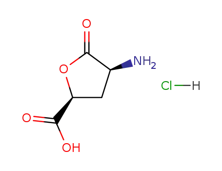 Molecular Structure of 51163-84-9 ((+/-)-<i>threo</i>-4-hydroxy-glutamic acid-1-lactone; hydrochloride)