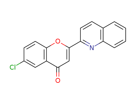 4H-1-Benzopyran-4-one,6-chloro-2-(2-quinolinyl)- cas  2508-13-6