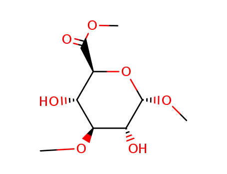 Molecular Structure of 31506-19-1 (alpha-D-Glucopyranosiduronic acid, methyl 3-O-methyl-, methyl ester)