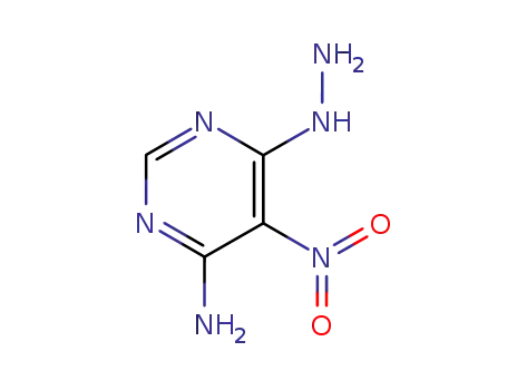 Molecular Structure of 3137-54-0 (6-hydrazinyl-5-nitro-pyrimidin-4-amine)