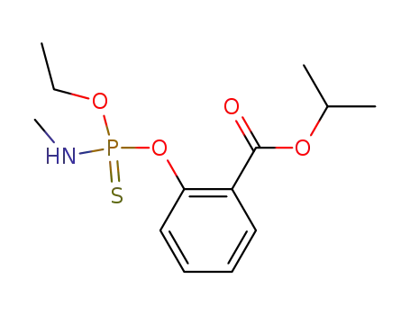 Molecular Structure of 25205-10-1 (propan-2-yl 2-{[ethoxy(methylamino)phosphorothioyl]oxy}benzoate)