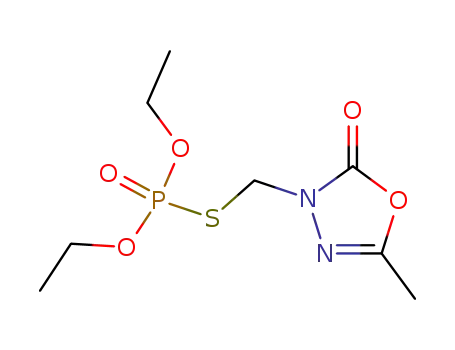 Molecular Structure of 2544-52-7 (O,O-diethyl S-[(5-methyl-2-oxo-1,3,4-oxadiazol-3(2H)-yl)methyl] phosphorothioate)