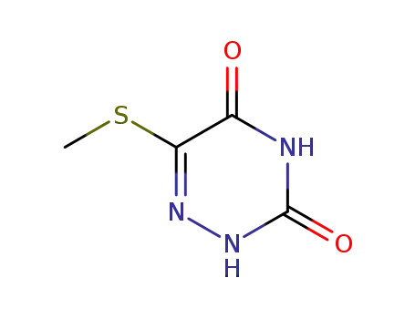 Molecular Structure of 31697-20-8 (5-(METHYLTHIO)-6-AZAURACIL)