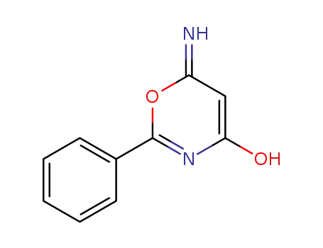 Molecular Structure of 3157-00-4 (6H-1,3-Oxazin-4-ol, 6-imino-2-phenyl-)