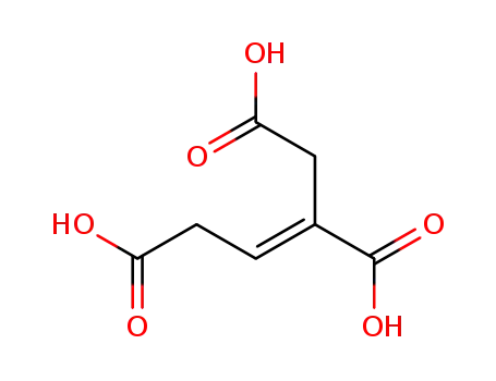 Molecular Structure of 31795-12-7 (2-Butene-1,2,4-tricarboxylicacid, (2E)-)