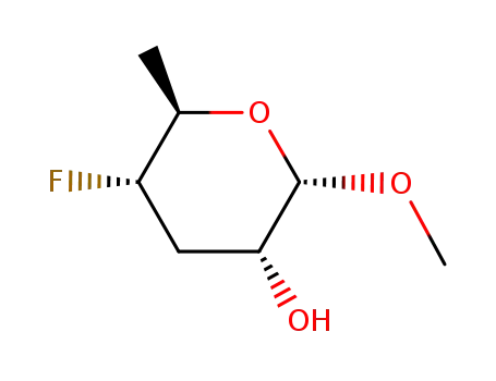 2H-Pyran-3-ol,5-fluorotetrahydro-2-methoxy-6-methyl-,(2S,3R,5S,6R)-(9CI)