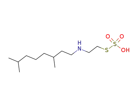 Molecular Structure of 25350-44-1 (S-{2-[(3,7-dimethyloctyl)amino]ethyl} hydrogen sulfurothioate)