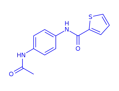 Molecular Structure of 316152-05-3 (N-[4-(acetylamino)phenyl]thiophene-2-carboxamide)