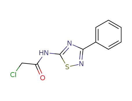 Molecular Structure of 25962-68-9 (2-CHLORO-N-(3-PHENYL-1,2,4-THIADIAZOL-5-YL)ACETAMIDE)