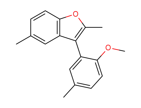 Molecular Structure of 25633-57-2 (3-(2-methoxy-5-methylphenyl)-2,5-dimethyl-1-benzofuran)