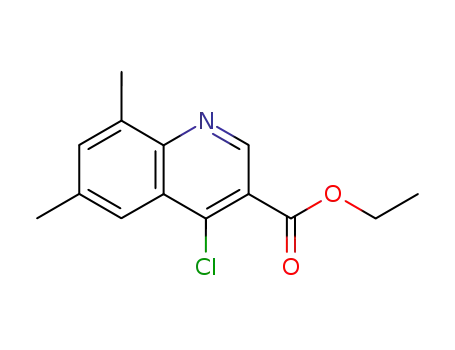 Molecular Structure of 31602-09-2 (ETHYL 4-CHLORO-6,8-DIMETHYLQUINOLINE-3-CARBOXYLATE)