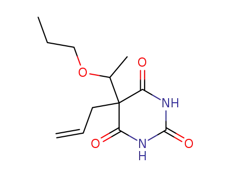 Molecular Structure of 25651-43-8 (5-Allyl-5-(1-propoxyethyl)barbituric acid)