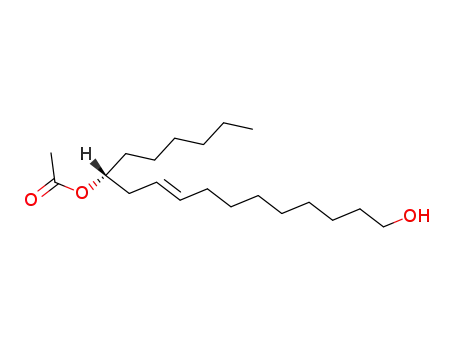 Molecular Structure of 2581-27-3 ([Z,(+)]-9-Octadecene-1,12-diol 12-acetate)