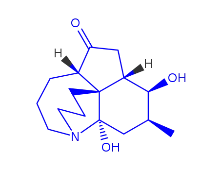 Molecular Structure of 25328-03-4 ((4ξ,7ξ,12ξ,15ξ,17ξ)-13,14-Dihydro-8,13-dihydroxyfawcettidine)