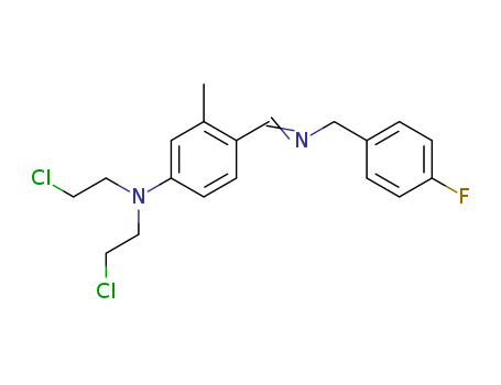 Benzenemethanamine,N-[[4-[bis(2-chloroethyl)amino]-2-methylphenyl]methylene]-4-fluoro- cas  2586-27-8