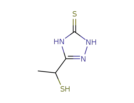 Molecular Structure of 25366-56-7 (3-(1-Mercaptoethyl)-4,5-dihydro-1H-1,2,4-triazole-5-thione)