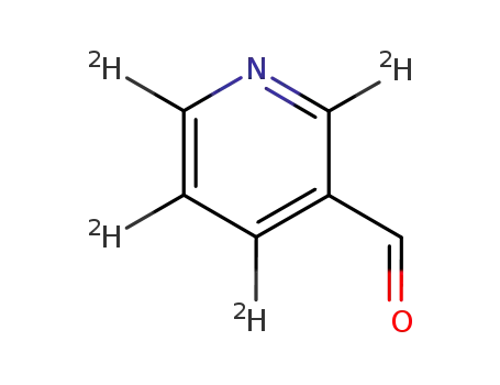 Molecular Structure of 258854-80-7 (3-Pyridinecarboxaldehyde-D4)