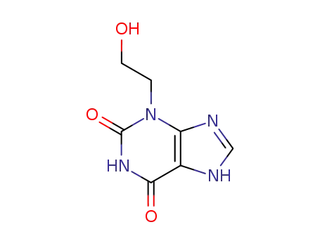 Molecular Structure of 31542-69-5 (3-(2-hydroxyethyl)-3,7-dihydro-1H-purine-2,6-dione)