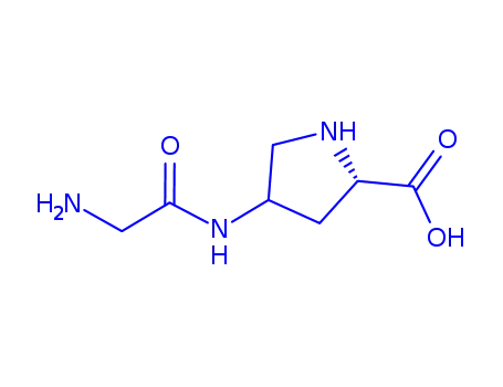 Molecular Structure of 254883-94-8 (D-Proline, 4-[(aminoacetyl)amino]-, (4S)- (9CI))