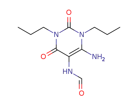 Molecular Structure of 100052-08-2 (<i>N</i>-(6-amino-2,4-dioxo-1,3-dipropyl-1,2,3,4-tetrahydro-pyrimidin-5-yl)-formamide)