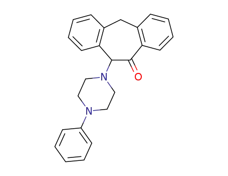 Molecular Structure of 31802-15-0 (11-(4-phenylpiperazin-1-yl)-5,11-dihydro-10H-dibenzo[a,d][7]annulen-10-one)