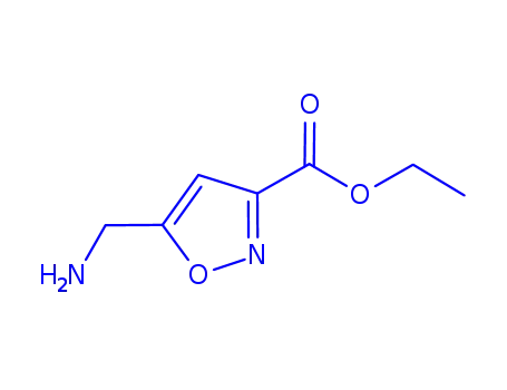 Molecular Structure of 253196-38-2 (3-Isoxazolecarboxylicacid,5-(aminomethyl)-,ethylester(9CI))
