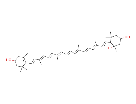 Molecular Structure of 24502-90-7 (b,b-Carotene-3,3'-diol, 5,6-epoxy-5,6-dihydro-, neo U(9CI))