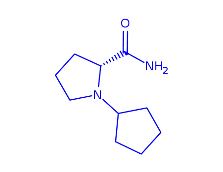 Molecular Structure of 259538-82-4 (2-Pyrrolidinecarboxamide,1-cyclopentyl-,(2R)-(9CI))
