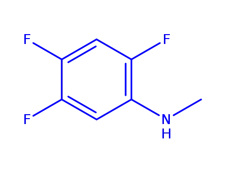 Molecular Structure of 256412-92-7 (Benzenamine, 2,4,5-trifluoro-N-methyl- (9CI))