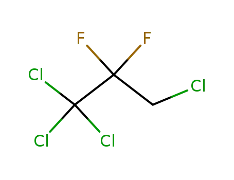 Molecular Structure of 677-54-3 (1,1,1,3-Tetrachloro-2,2-difluoropropane)