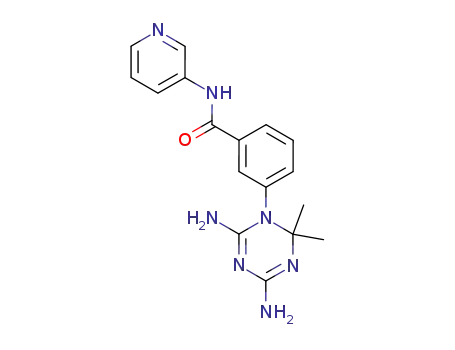 Molecular Structure of 25357-13-5 (3-(4,6-diamino-2,2-dimethyl-1,3,5-triazin-1(2H)-yl)-N-(pyridin-3-yl)benzamide)