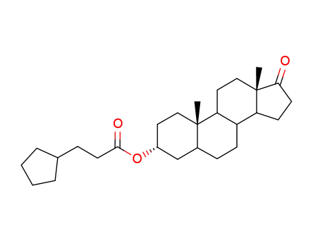 Molecular Structure of 25333-28-2 (17-oxoandrostan-3-yl 3-cyclopentylpropanoate)