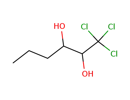Molecular Structure of 25448-89-9 (1,1,1-trichlorohexane-2,3-diol)
