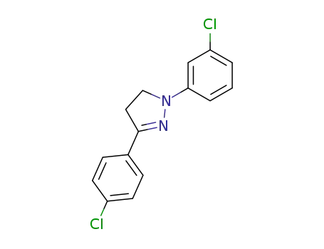 Molecular Structure of 2535-74-2 (1-(3-chlorophenyl)-3-(4-chlorophenyl)-4,5-dihydro-1H-pyrazole)