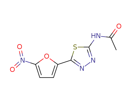 Molecular Structure of 2578-75-8 (1,3,4-Thiadiazole, 2-acetamido-5- (5-nitro-2-furyl)-)