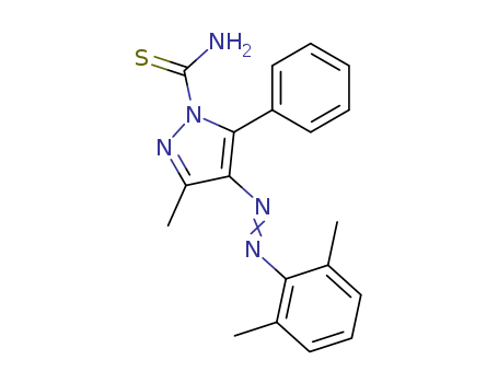 1H-Pyrazole-1-carbothioamide,4-[2-(2,6-dimethylphenyl)diazenyl]-3-methyl-5-phenyl- cas  25913-40-0