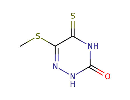 Molecular Structure of 31697-21-9 (6-(methylsulfanyl)-5-thioxo-4,5-dihydro-1,2,4-triazin-3(2H)-one)