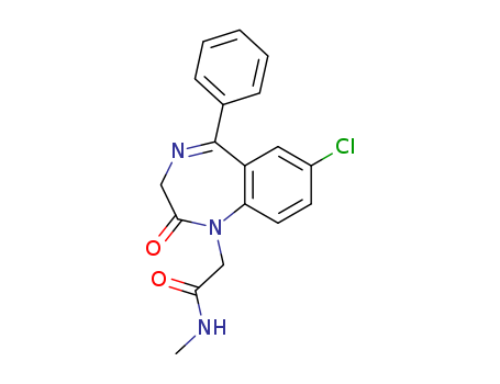 2,3-Dihydro-2-oxo-7-chloro-5-phenyl-N-methyl-1H-1,4-benzodiazepine-1-acetamide