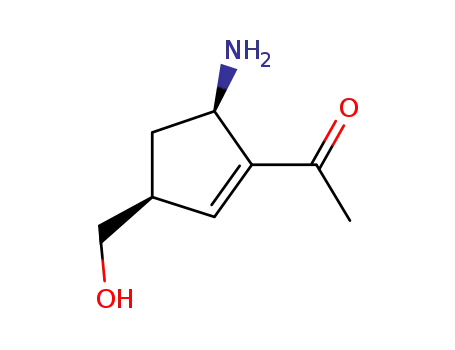 Ethanone, 1-[(3S,5R)-5-amino-3-(hydroxymethyl)-1-cyclopenten-1-yl]- (9CI)