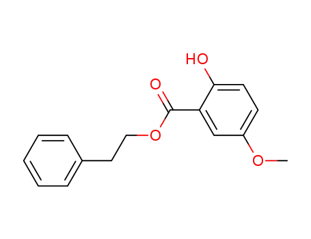 Molecular Structure of 25485-93-2 (2-phenylethyl 2-hydroxy-5-methoxybenzoate)