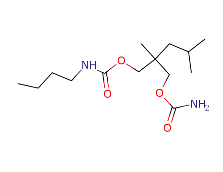 Molecular Structure of 25385-12-0 (N-Butylcarbamic acid 2-(carbamoyloxymethyl)-2,4-dimethylpentyl ester)