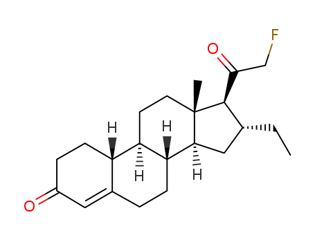 Molecular Structure of 25908-76-3 (21-fluoro-16-ethyl-19-norprogesterone)