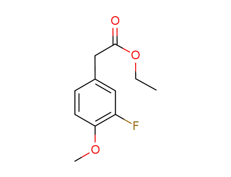 Molecular Structure of 259543-77-6 (ethyl 2-(3-fluoro-4-methoxyphenyl)acetate)