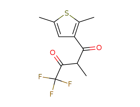 Molecular Structure of 317-44-2 (1-(2,5-dimethylthiophen-3-yl)-4,4,4-trifluoro-2-methylbutane-1,3-dione)