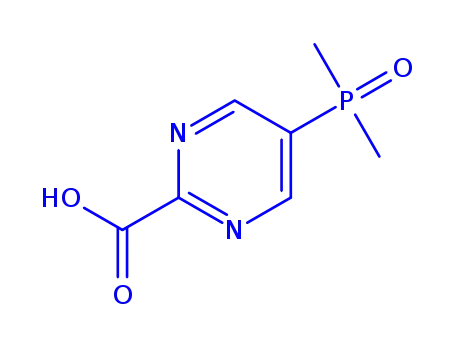 Molecular Structure of 2567495-29-6 (5-(dimethylphosphoryl)pyrimidine-2-carboxylic acid)