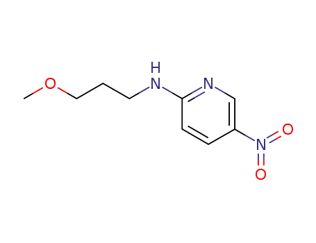 Molecular Structure of 25948-13-4 (Pyridine, 2-(3-methoxypropylamino)-5-nitro-)