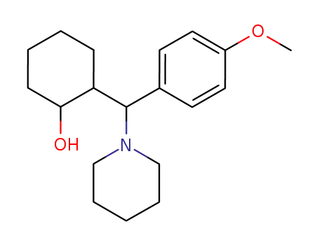 Molecular Structure of 25902-61-8 (2-[(4-methoxyphenyl)(piperidin-1-yl)methyl]cyclohexanol)