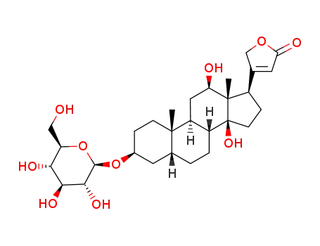 Molecular Structure of 25817-75-8 ((3beta,5beta,8xi,9xi,12beta)-3-(beta-D-glycero-hexopyranosyloxy)-12,14-dihydroxycard-20(22)-enolide)